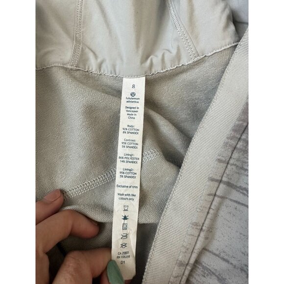 LULULEMON Gray Zip Hoodie Sweatshirt Size 8 - Picture 5 of 8